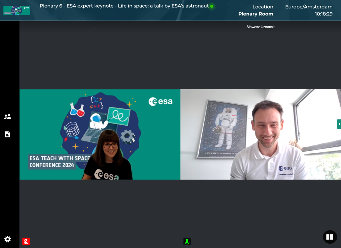 ESA_s_project_Astronaut_Slawosz_Uznanski_answering_live_questions_posted_by_teachers_during_the_2024_ESA_Teach_with_Space_Online_Conference.png ESA_s_project_Astronaut_Slawosz_Uznanski_answering_live_questions_posted_by_teachers_during_the_2024_ESA_Teach_with_Space_Online_Conference.png