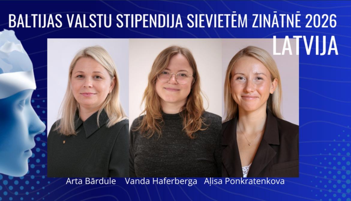 Bilde ar trīs Latvijas zinātniecēm