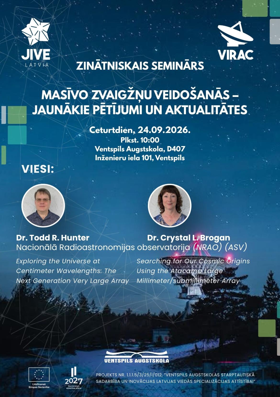 Plakāts zinātniskā semināra notikumam