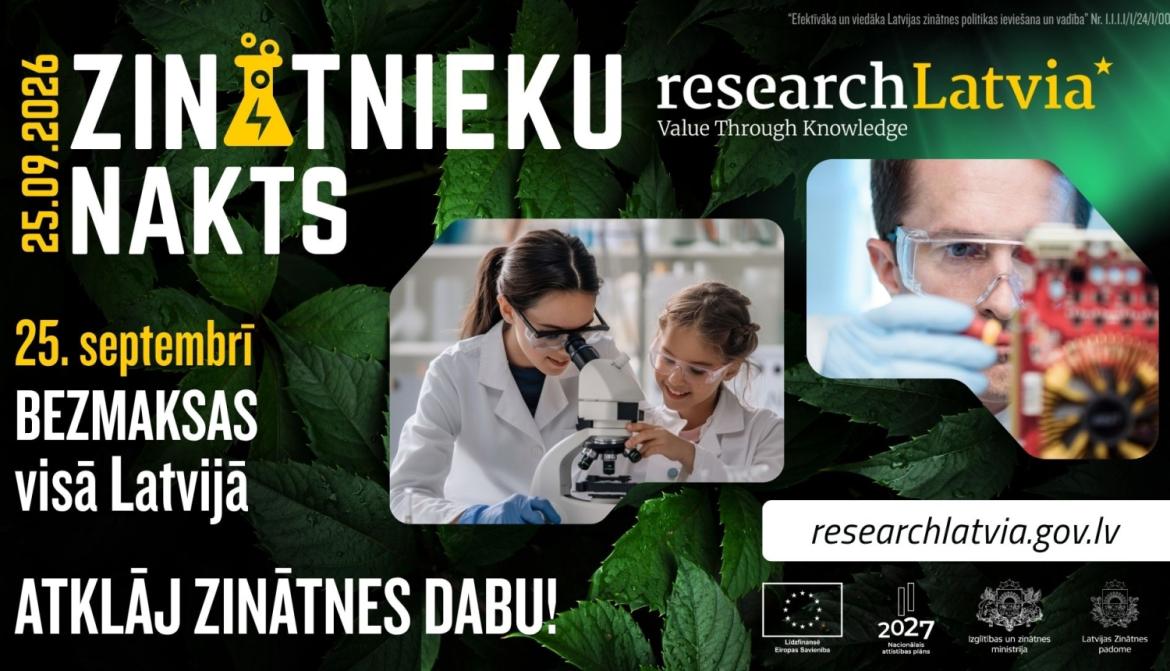 Zinātnieku nakts reklāmas plakāts